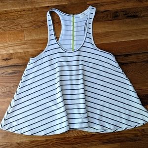 Vintage Havana Flowy Racer Back Top with exposed rear zipper